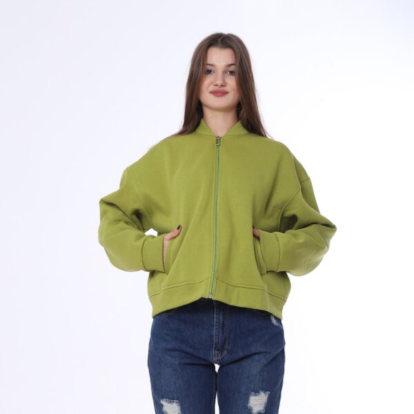 Basic Zipper Sweatshirt - Image 4