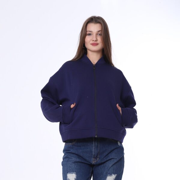 Basic Zipper Sweatshirt - Image 7